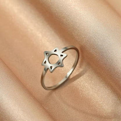 ANILLO ESTRELLA DE DAVID  MINIMALISTA