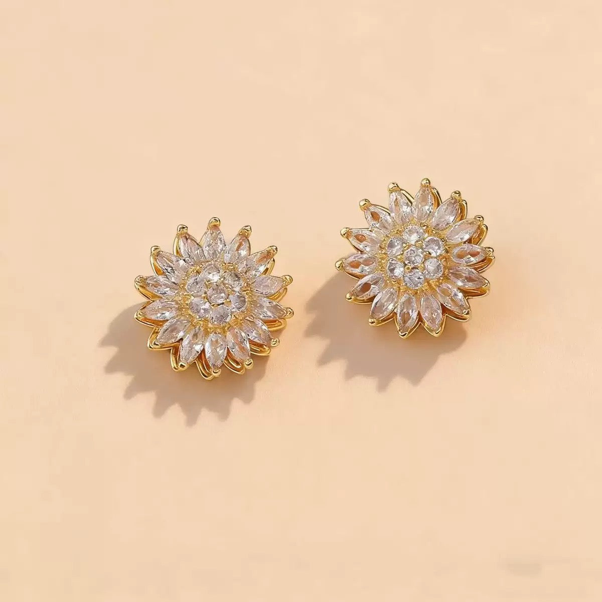 ARETES GIRASOL GIRATORIO ANTIESTRÉS ANTI ANSIEDAD MINIMALISTA ELEGANTE