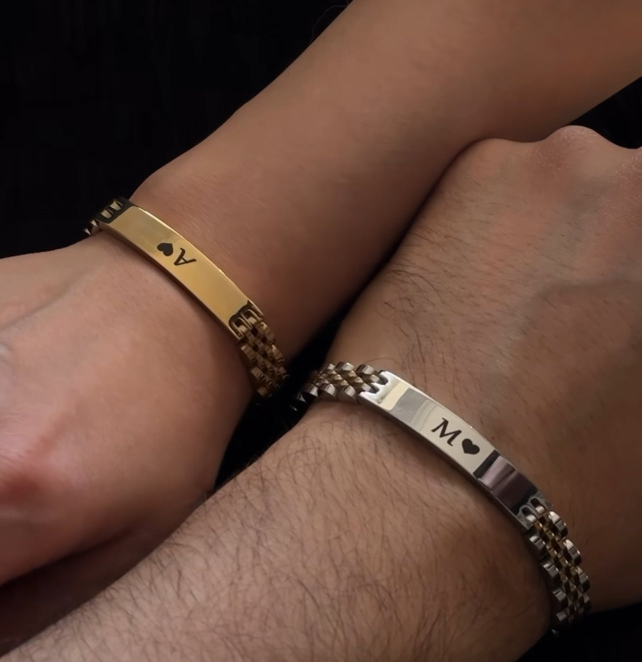BRAZALETES ELEGANTES EN ACERO INOXIDABLE SOLIDO  PERSONALIZADOS