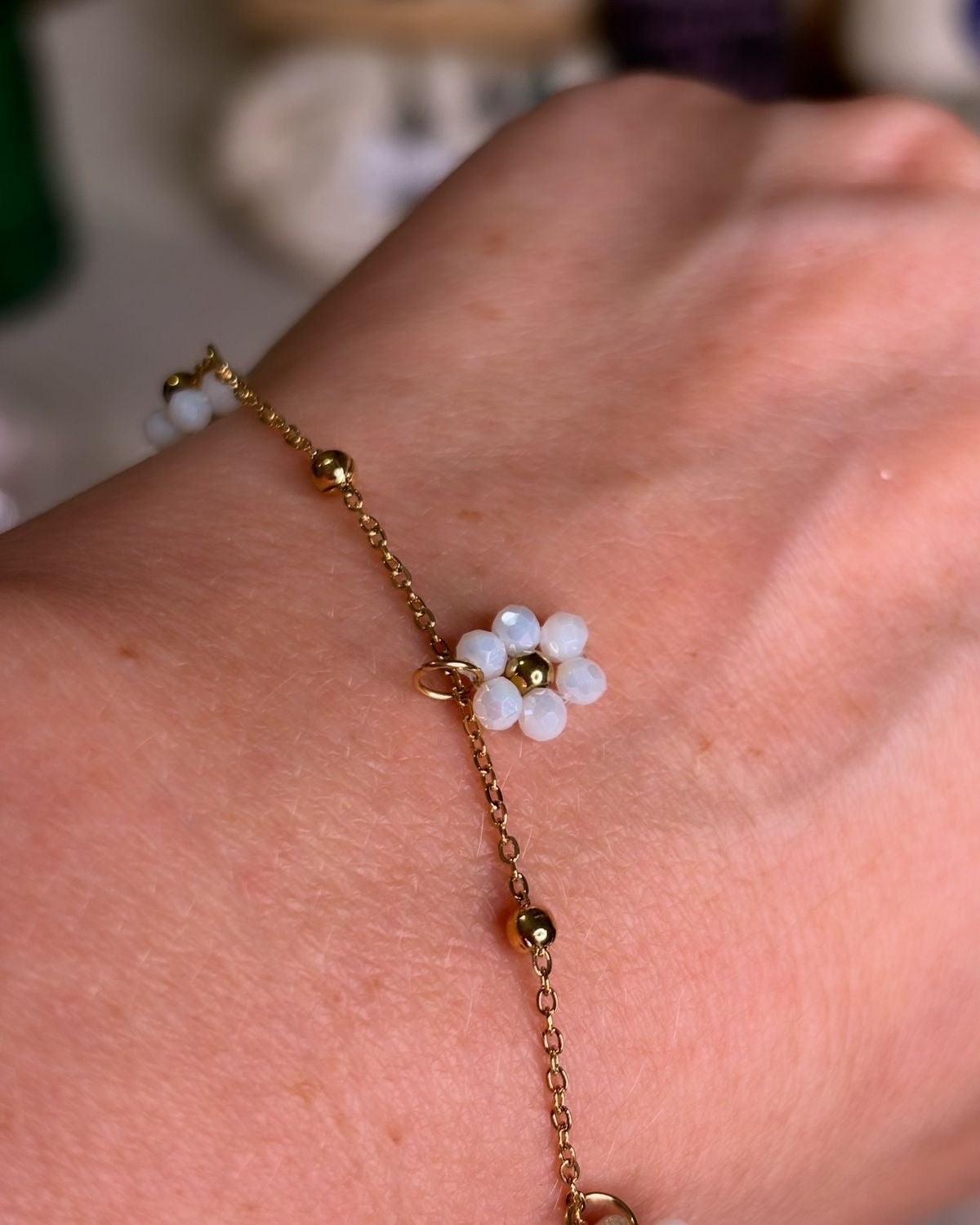 CADENA CHOCKER MARGARITAS FLORES COLORIDAS RESINA