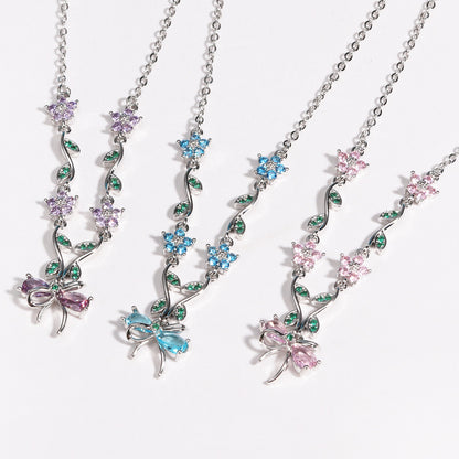 COLLAR BRAZALETES ELEGANTE LAZOS CORTE PRINCESA CRISTALES INCRUSTADOS