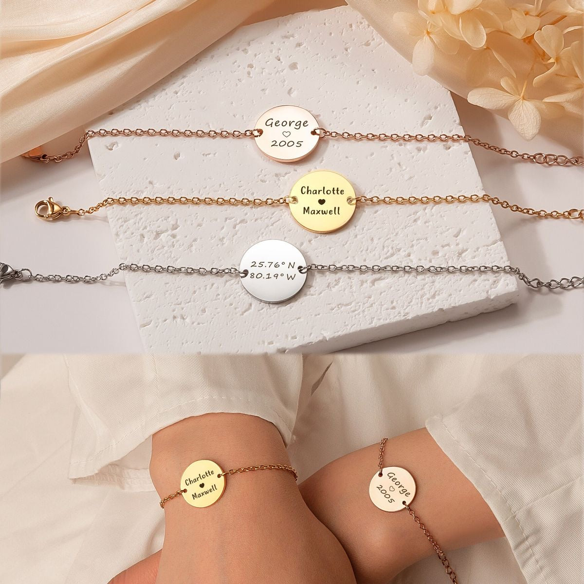 BRAZALETE CÍRCULO PERSONALIZADO MINIMALISTA