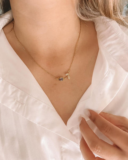 COLLAR TULIPÁN ELEGANTE CRISTAL DE CIRCONIA