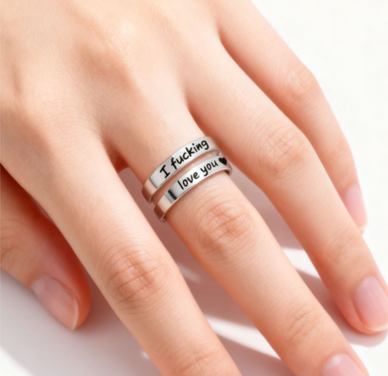 ANILLO I FCKING LOVE YOU  MINIMALISTA AJUSTABLE