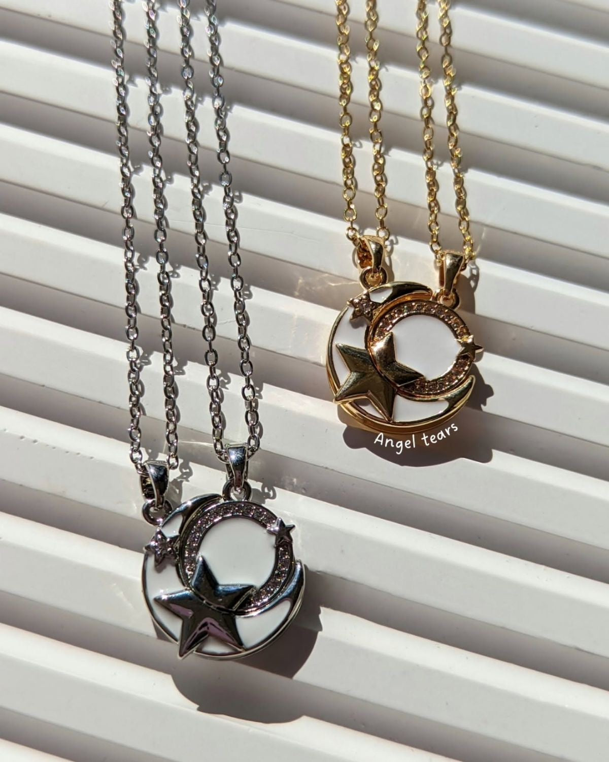 COLLARES  PROMESA  ESTRELLA CELESTIAL CRISTALES DE CIRCONITA