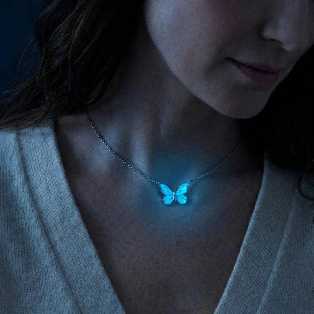 COLLAR Y BRAZALETE LUMINOSO MARIPOSA MINIMALISTA