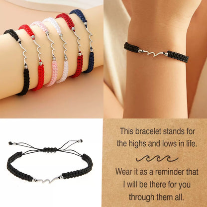 BRAZALETES MINIMALISTAS OLAS DE MAR LEATHER TEJIDOS