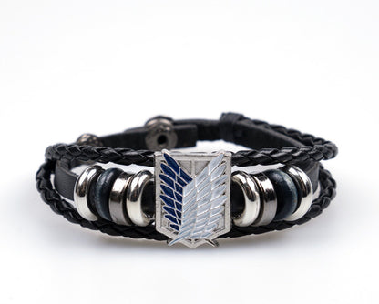 BRAZALETES ANIME ONE PIECE Y ATTACK ON TITAN  LEATHER  CUERO SINTÉTICO