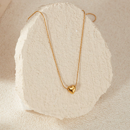 COLLAR  LITTLE HEART SÓLIDO MINIMALISTAS BRILLANTE
