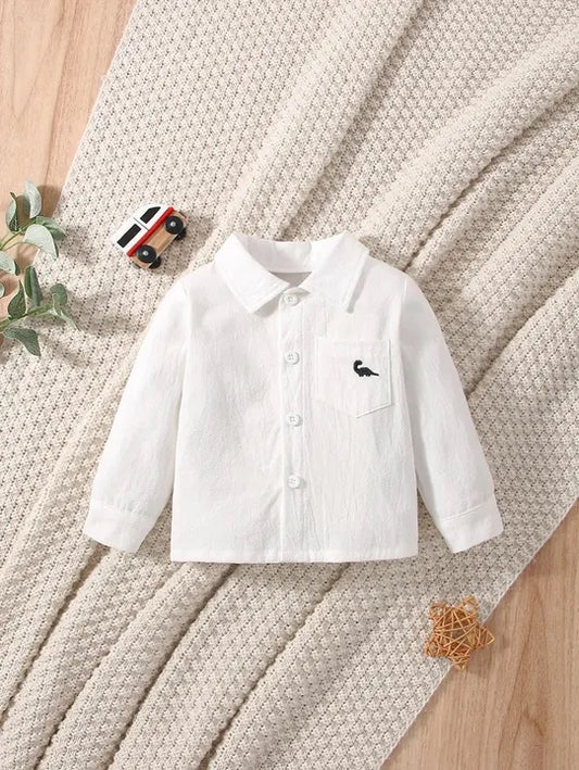 CAMISA BLANCA CASUAL PARA NIÑO BEBÉ