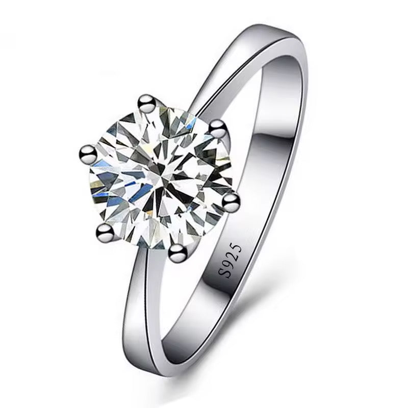 ANILLO CRISTAL CON INCRUBACIONES CHAPADO EN PLATA S925