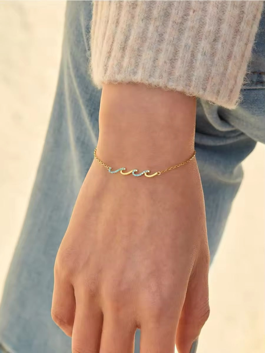 BRAZALETE BESTIE OLAS CON CRISTALES