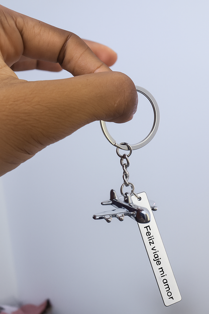 LLAVERO TRAVEL AVIÓN  PERSONALIZABLE 3D