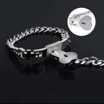 PULSERA CANDADO + COLGANTE LLAVE ( LA LLAVE DE TU CORAZÓN )