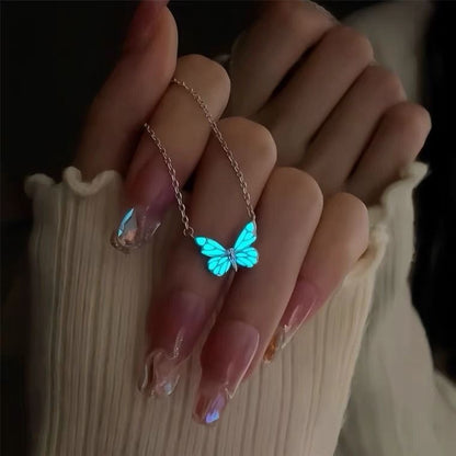 COLLAR Y BRAZALETE LUMINOSO MARIPOSA MINIMALISTA