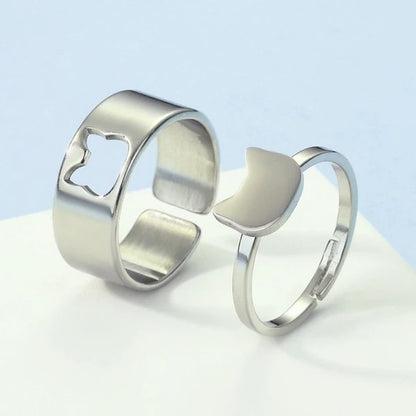 ANILLOS DE PAREJA MATCHING RINGS DISEÑO HUECO AJUSTABLES