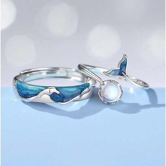 ANILLOS SIRENA DE PAREJA PROMESA