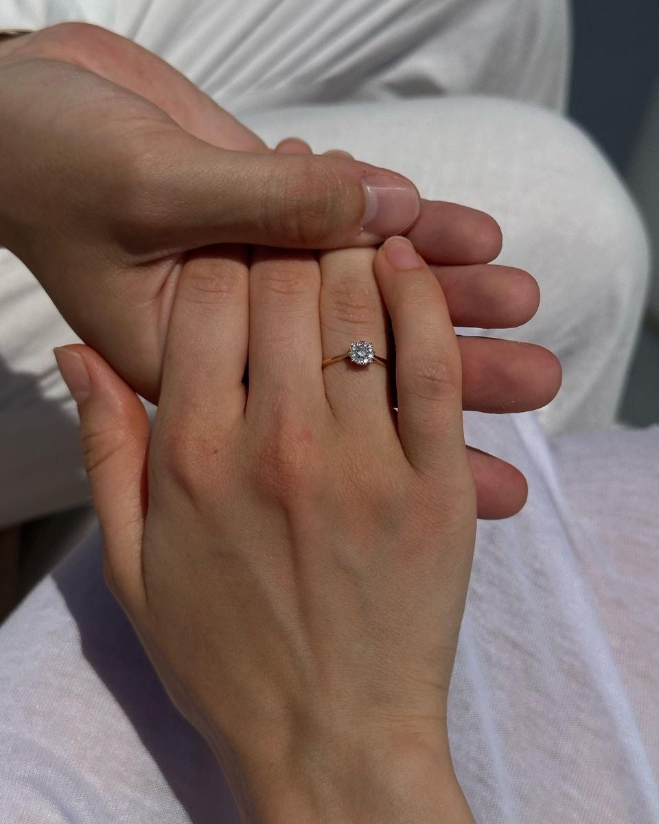 ANILLO CRISTAL CON INCRUSTACIONES ACERO INOXIDABLE