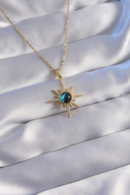 COLLAR ESTRELLA POLARIS CIELO ESTRELLADO ELEGANTE CRISTAL DE CIRCONIA