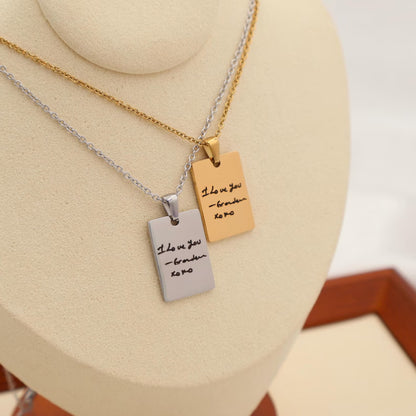 COLLAR PLACA MILITAR RECTANGULAR UNISEX PERSONALIZABLE
