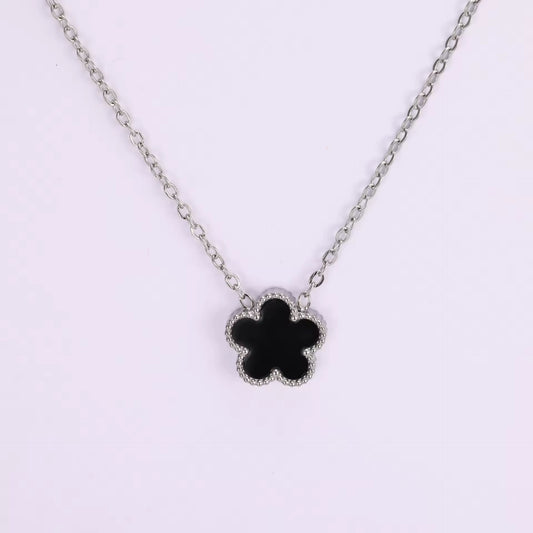CADENA TRÉBOL 5 HOJAS ELEGANTE DOBLE CARA
