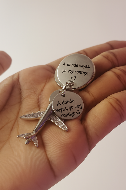 LLAVERO TRAVEL AVIÓN  PERSONALIZABLE 3D