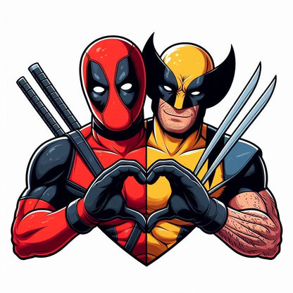 COLLARES & LAVEROS DEADPOOL & WOLVERINE  LOVE BFF