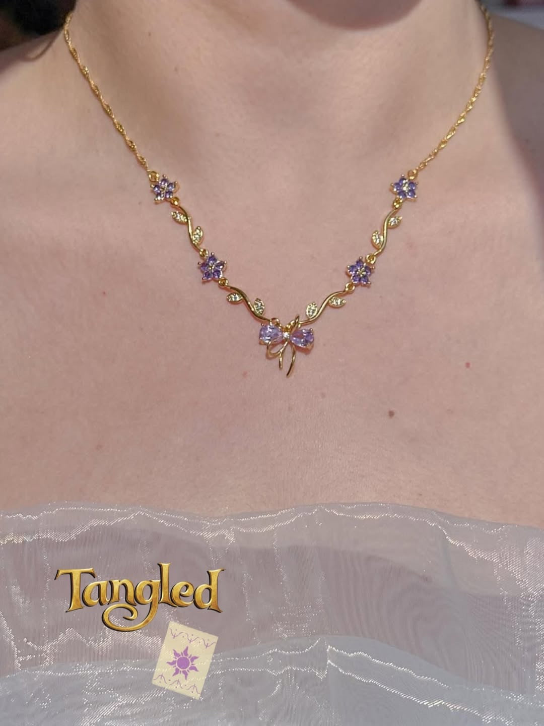 COLLAR BRAZALETES ELEGANTE LAZOS CORTE PRINCESA CRISTALES INCRUSTADOS