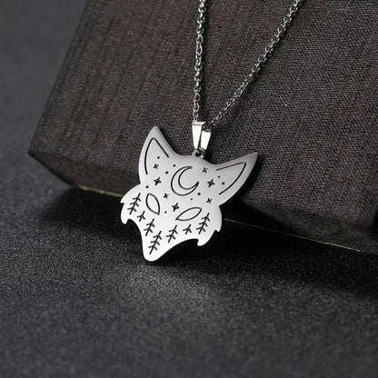 COLLAR DIJE DE LOBO  LUNAR🐺