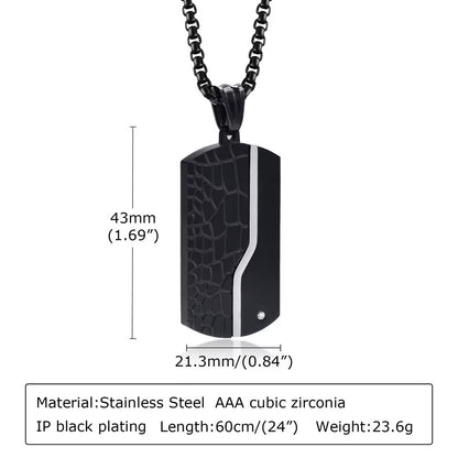 COLLAR CLÁSICO ELEGANTE PLACA MILITAR FIBRA DE CARBONO  MASCULINO