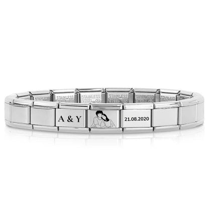 BRAZALETE ESTILO ITALIANO UNISEX PERSONALIZABLES