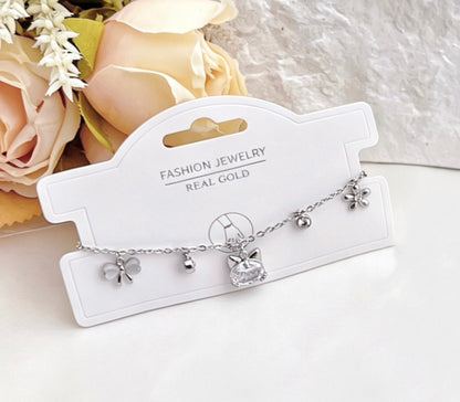 BRAZALETE GATO HELLO KITTY  CRISTALES DE ZIRCONIA