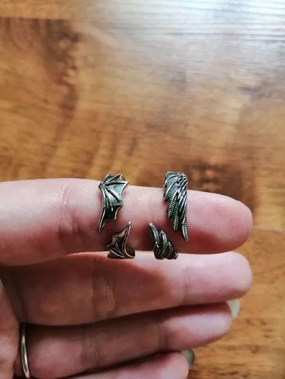 SET ANILLOS ALAS DE ÁNGEL VINTAGE