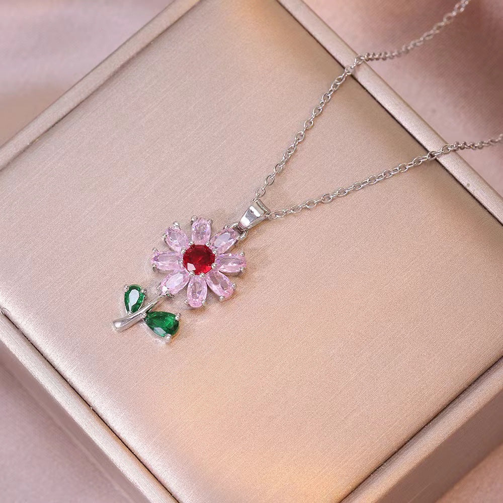 COLLAR FLOR FEMENINA  MINIMALISTA ELEGANTE