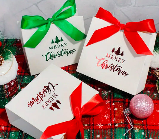 BOLSA DE REGALO DISEÑO NAVIDAD  CON LASO MEDIANA