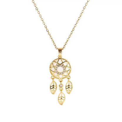 COLLAR ELEGANTE ATRAPA SUEÑOS   CON CRISTALES