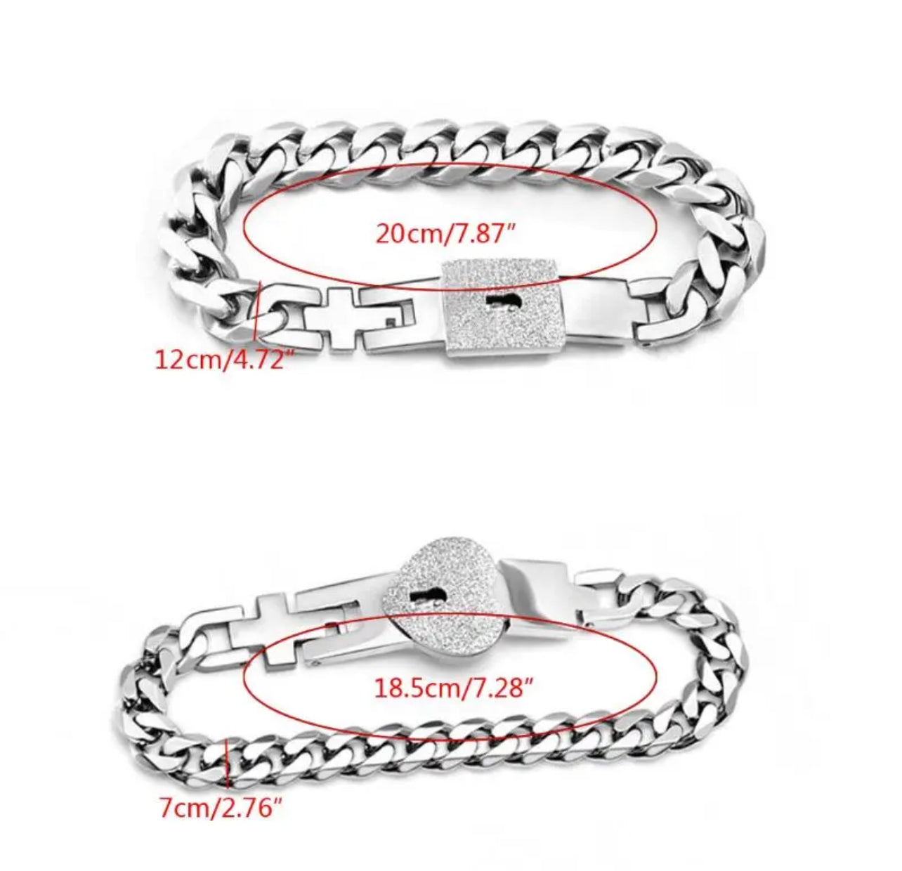 PULSERA CANDADO + COLGANTE LLAVE ( LA LLAVE DE TU CORAZÓN )