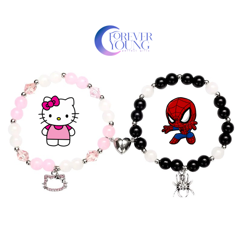 BRAZALETES HELLO KITTY * SPIDERMAN  MAGNÉTICOS   LOVE BFF