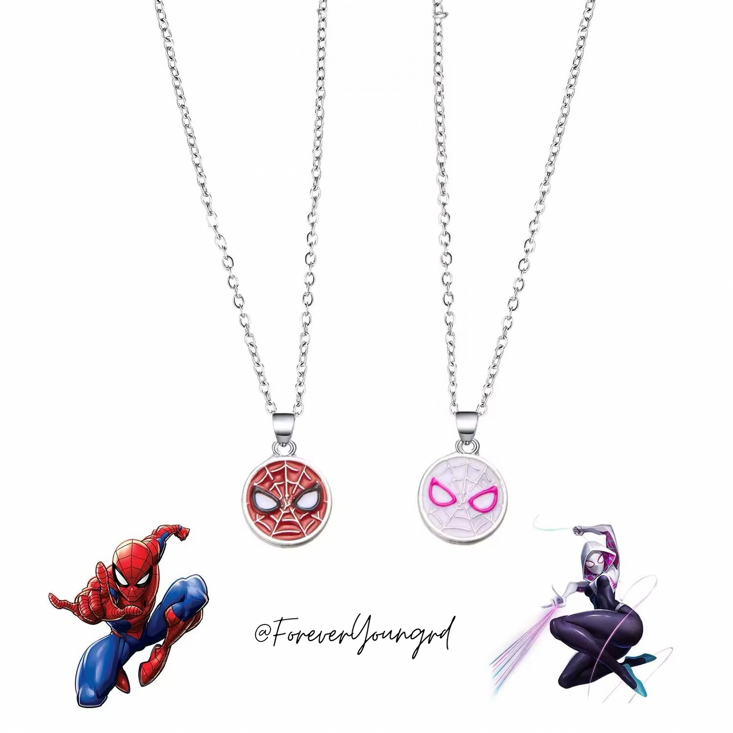 COLLAR SPIDERMAN EL HOMBRE ARAÑA UNISEX MINIMALISTA