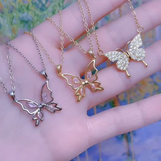 COLLARES MAGNÉTICOS MARIPOSA BFF HERMANAS MINIMALISTA