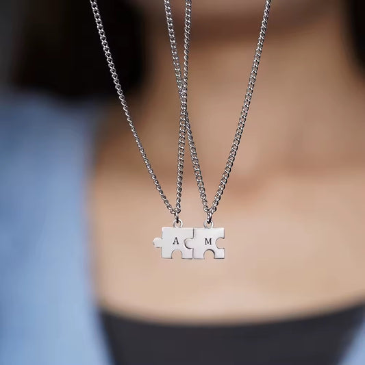 COLLARES ROMPECABEZA PUZZLE MINIMALISTAS PERSONALIZADOS
