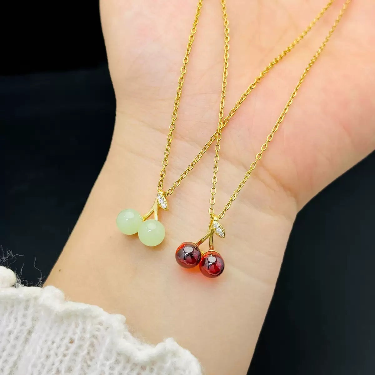 COLLAR  CEREZA CHERRY  MINIMALISTA