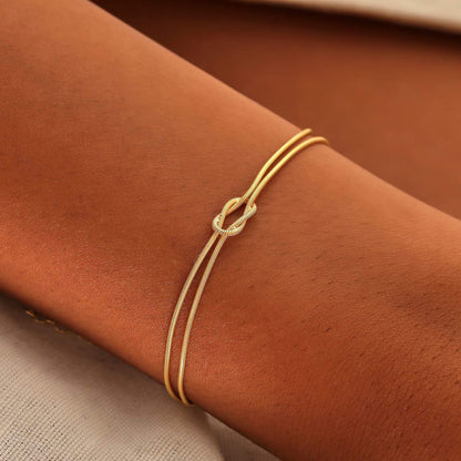 BRAZALETES  PROMESA DE PAREJA DISEÑO DE NUDOS MINIMALISTAS