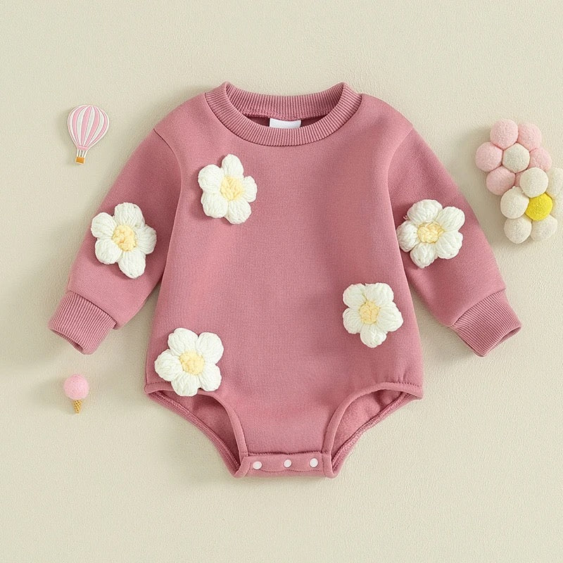 MONO MANGA LARGA FLORES 3D SWEATER