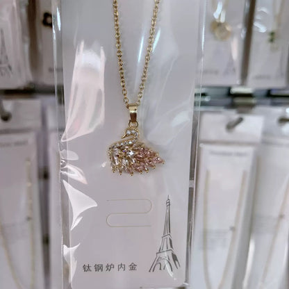 COLLAR CISNE  ELEGANTE CRISTAL DE CIRCONIA