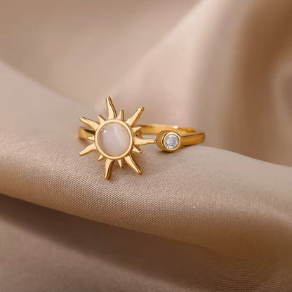 ANILLO GIRATORIO SOL VINTAGE ANTIESTRÉS ANTI ANSIEDAD MINIMALISTA