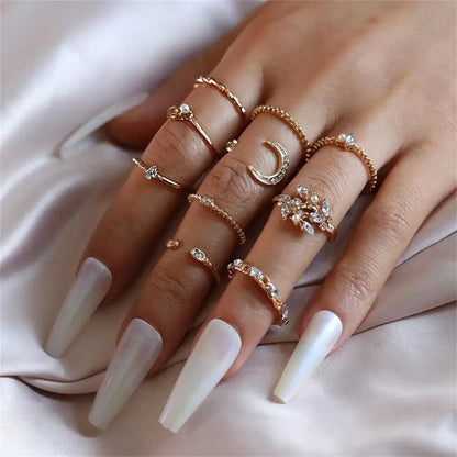 SET DE ANILLOS BOHO STYLE DORADOS