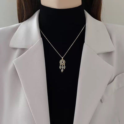 COLLAR ELEGANTE ATRAPA SUEÑOS   CON CRISTALES