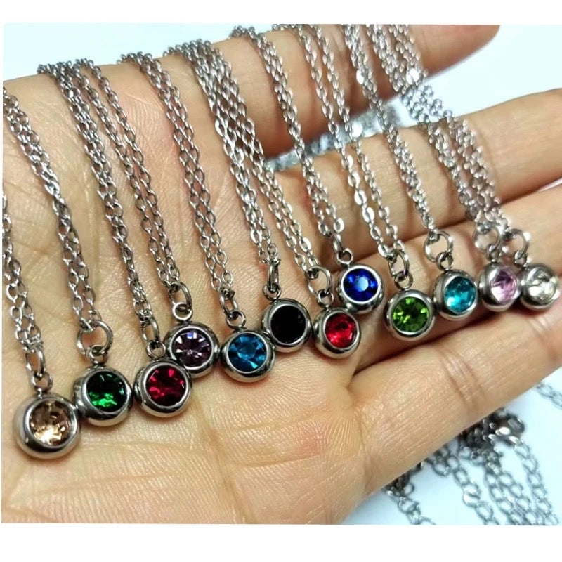 COLLARES CON PIEDRAS DE NACIMIENTO BIRTHSTONE GEMAS