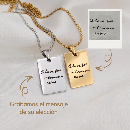 COLLAR PLACA MILITAR RECTANGULAR UNISEX PERSONALIZABLE